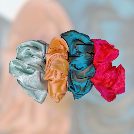 4 Piece Solid Scrunchies