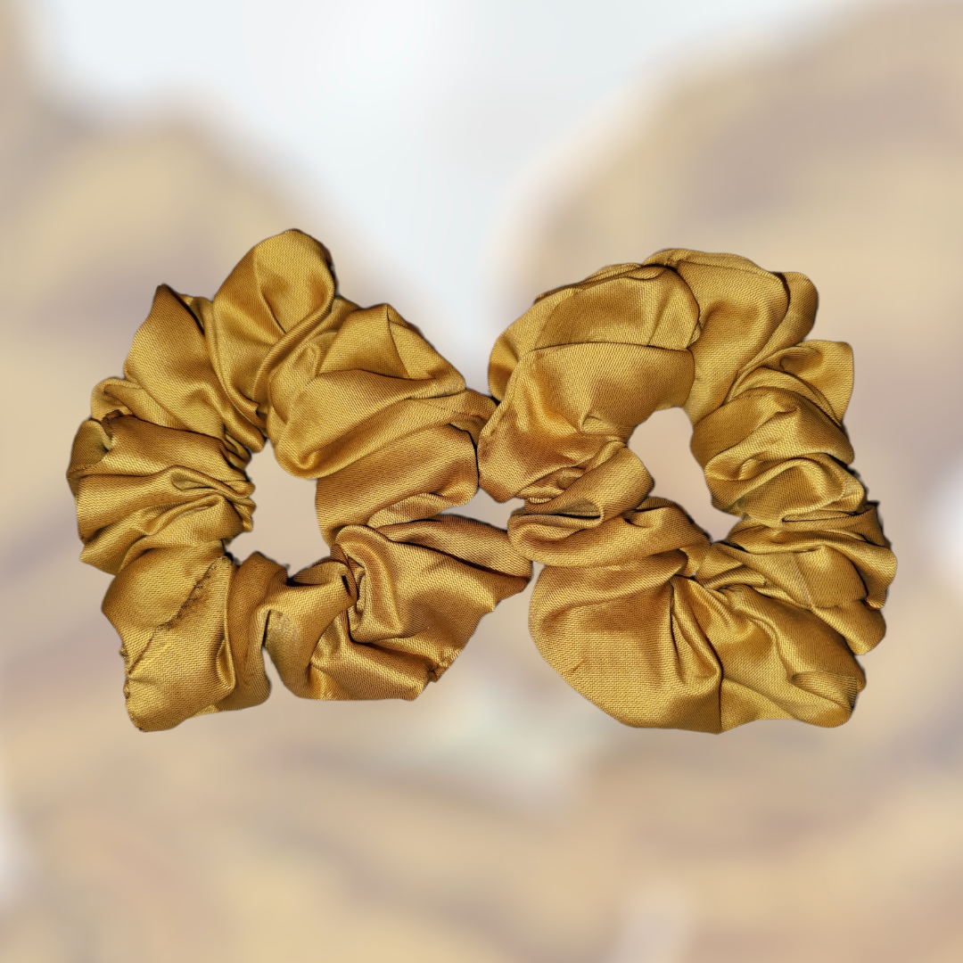 Mustard Yellow Twin Scrunchies